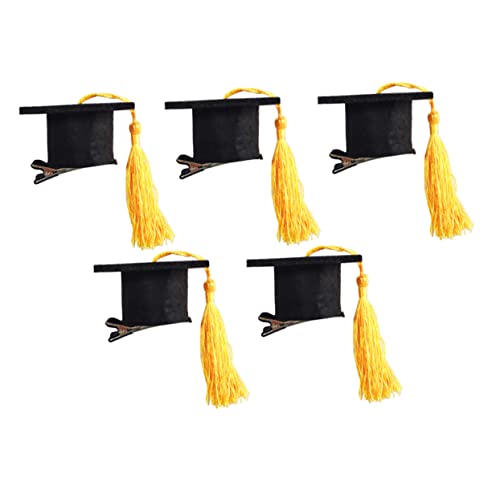 Ipetboom Mini Doktoranden-level-research-team Haarnadeln Set Gelb Graduation Party Barrettes Quaste Hut Clip Für Erwachsene Kinder von Ipetboom