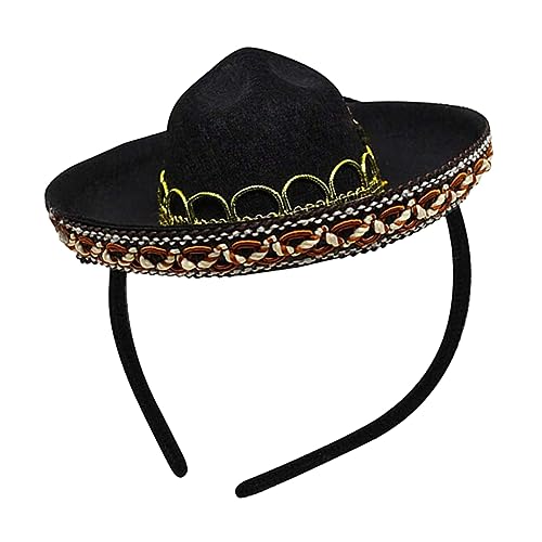 Ipetboom Mini-Haarreifen fasching haarreif faschingshaareif Mini Hut Haarreifen Cowboyhut Frauen mexikanischer Hut weißer Hut Party kopfschmuck Mexiko Kopfbedeckung Mexiko Haarbänder Black Ipetboom Mini-Haarreifen fasching haarreif faschingshaareif Mini Hut Haarreifen Cowboyhut Frauen mexikanischer Hut weißer Hut Party kopfschmuck Mexiko Kopfbedeckung Mexiko Haarbänder Black von Ipetboom