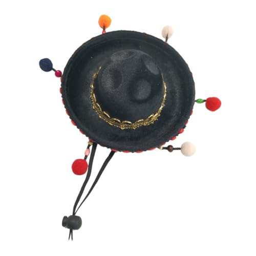 Ipetboom Mini Mexikanischer Karnevalshut mit Quaste Leichtes Boho Haarband mit Kinnriemen Lustiges Partyaccessoire für Kostüm Themenpartys Karnevalsdeko für Familie und Freunde von Ipetboom