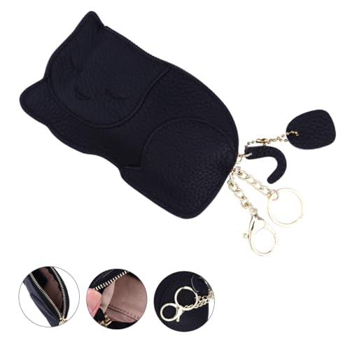 Ipetboom Mini Münzgeldbeutel Schwarz Ultradünner Coin Purse mit Praktischem Reißverschluss Kompakte Geldbörse für Damen und Herren für Kleingeld Schlüssel und Kleine Alltagsgegenstände von Ipetboom