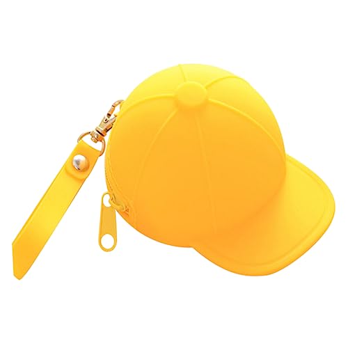 Ipetboom Mini Silikon Münzbeutel Baseball Design Wasserdichtes Portemonnaie Kleine Geldbörse mit Reißverschluss für Mädchen und Frauen Gelb von Ipetboom