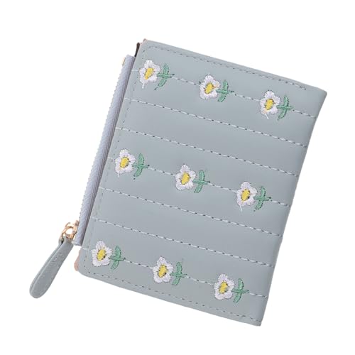 Ipetboom Mini-taschengeldbörse: Niedliche Geldbörse Für Damen Mit Floral Besticktem Pu-kartenhalter, Kompaktes Zweifach Gefaltetes Design Für Einfaches Tragen von Ipetboom