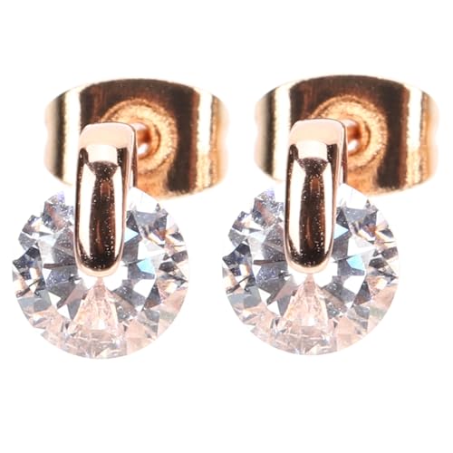 Ipetboom Minimalistische Roségold Ohrstecker Damen Ohrringe aus Kupfer Langlebig und Hautfreundlich Stilvoll für Hochzeit Geburtstag Party und Alltag Ohrschmuck Geschenkidee von Ipetboom