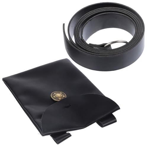 Ipetboom Mittelalterliche Renaissance Gürteltasche aus PU Material Retro Bauchtasche für Cosplay Party und Alltag Verstellbarer Gürtel Kompakt und Praktisch für Herren und Damen von Ipetboom