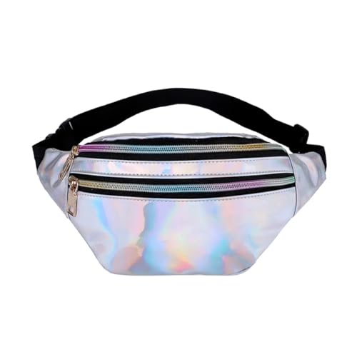 Ipetboom Mobiltasche mit Diebstahl Beutel Bauchtasche reflektierend klein Stilvoll Unisex kreuzen Taille Gürtel Taschen Brust Funkeln vermissen Multi glänzende Umhängetasche von Ipetboom