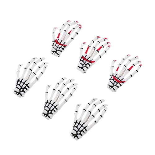Ipetboom Mode Hand Knochen Haar Haarspange 6pcs Skelett Hand Haarnadel Für Frauen Mädchen Halloween von Ipetboom
