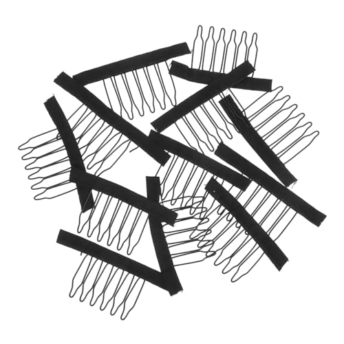 Ipetboom 12stück Edelstahl Haarklammern Mit Zähnen Für Perücken Praktische Clips Für Damen Schwarze Haaraccessoires Zur Sicheren Fixierung Von Perücken Und Haarteilen von Ipetboom