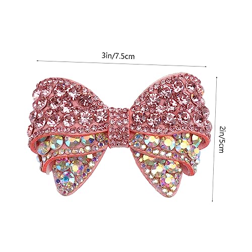 Ipetboom Modische Kleine Schleifen schuhdekoration mit Funkelnden Strasssteinen Langlebig und Sicher für Damen Hochzeitsschuhe und Alltagsschmuck Rosa Bowknot Zubehör von Ipetboom