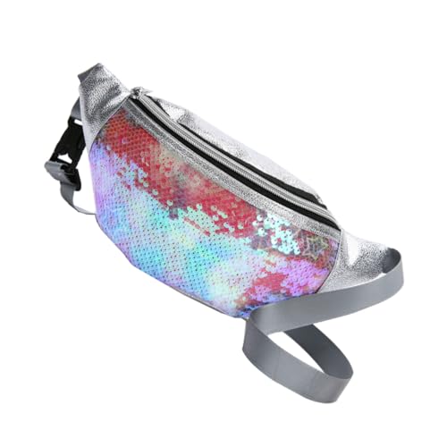 Ipetboom Pailletten-Tasche Damen Crossbody Brusttasche Mit Sternen Outdoor Gürteltasche Leichtgängiger Reißverschluss Schlüssel Handy Aufbewahrung Tasche Für Konzerte Shopping Wandern Reise von Ipetboom