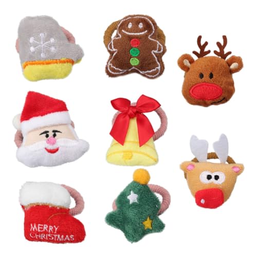 Ipetboom Modisches Haarband 8 Stück Weihnachts-kopfbedeckung Haargummi Cartoon-mädchen-design Für Frauen von Ipetboom