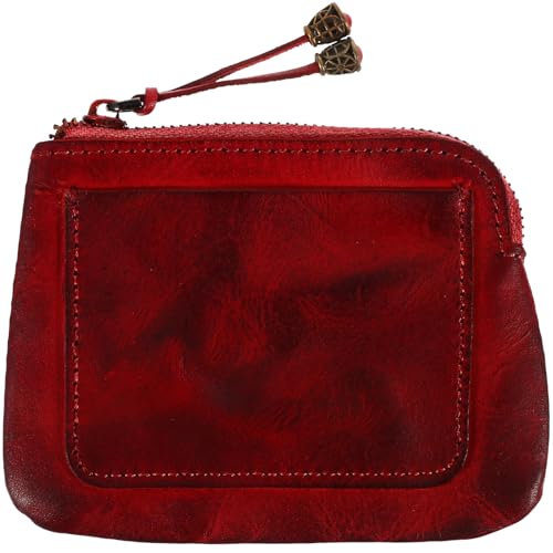 Ipetboom Mini Geldbeutel Für Damen Retro Münzbörse Aus Rindsleder Kleine Portemonnaie Mit Münzfach Tragbare Kleingeldbörse Für Bargeld Und Fahrkarten Damen Geldbörse Für von Ipetboom