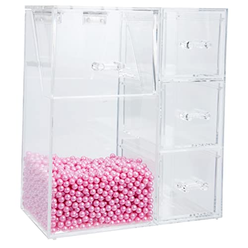 Ipetboom Multi-funktionaler Make-up Pinselhalter Mit Deckel Make-up Organizer Für Kosmetik Schminkutensilien Und Schmuckaufbewahrung Staubschutz Und Platzsparend Für Schminktisch von Ipetboom