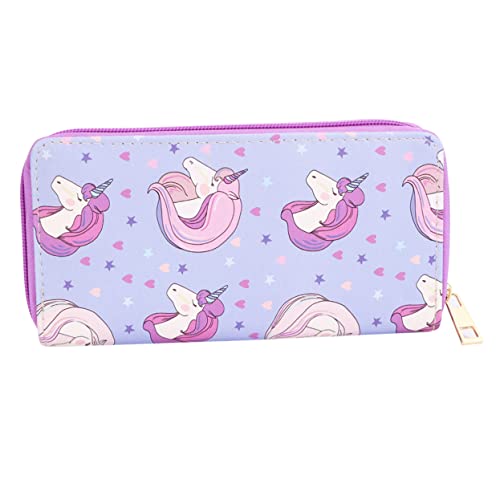 Ipetboom Muster Geldbörse Für Frauen Lange Reißverschluss Brieftasche Mit Vielen Fächern Für Karten Bargeld Für Schule Süßes Cartoon Design von Ipetboom