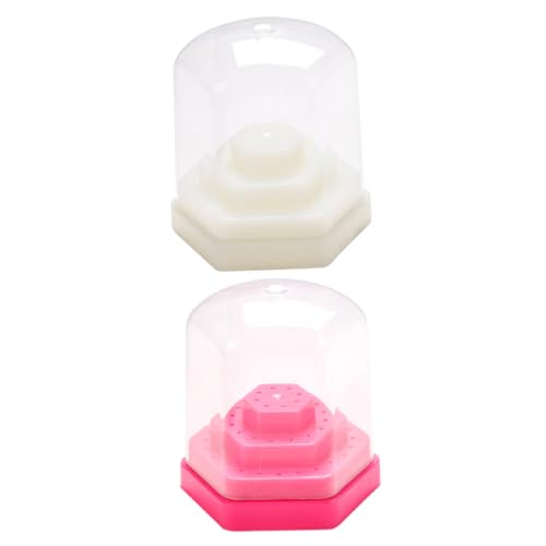 Ipetboom 2stücke Nagelbohrerhalter Mit Fächern Für Schleifköpfe Transparente Aufbewahrungsbox Kreativer Organizer Für Nagelwerkzeuge Leicht Und von Ipetboom