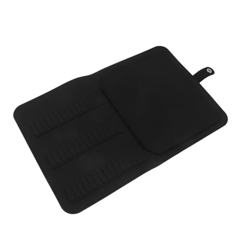 Ipetboom Nail Drill Bit Organizer Tasche mit Löchern Großer Kapazität Nail Bit Holder Leichter Tragbarer Maniküre Werkzeug Organizer für Salon Reise und Zuhause Stoßfestes Schwarzes Etui von Ipetboom