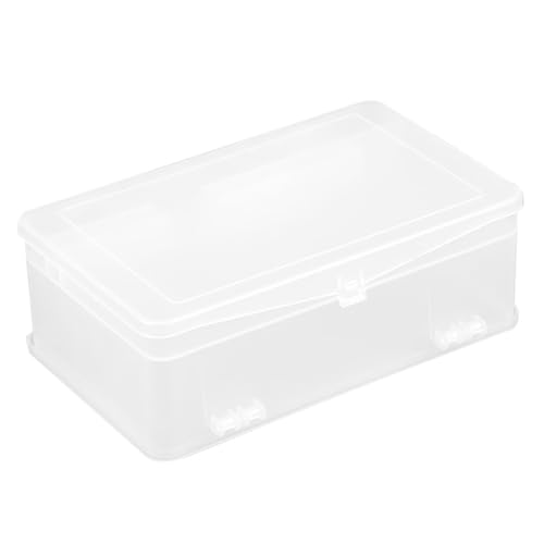 Ipetboom Nail Tools Aufbewahrungsbox Doppellagig Transparent mit Separatem Einsatz Großer Organizer für Nagelzubehör Schmuck und Bastelbedarf Vielseitig und Tragbar von Ipetboom