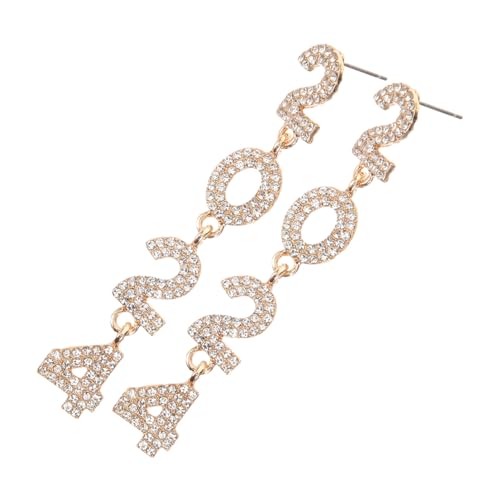 Ipetboom Neue Damen Ohrstecker Weiß mit Kristallen Leicht Elegant Modisch Festlich Teen Kreative Schmuckstücke von Ipetboom