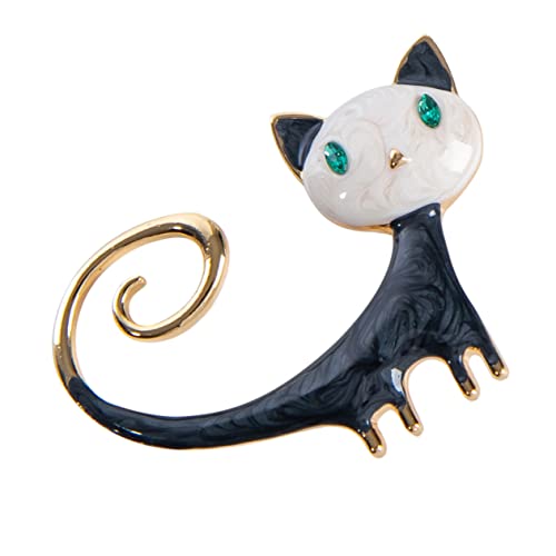 Ipetboom Niedliche Cartoon Katzenbrosche Modischer Ansteckpin für Pullover Kleider Schals und Taschen Vielseitiges Accessoire für Katzenliebhaber und Modeschmuck Fans von Ipetboom