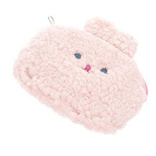 Ipetboom Niedliche Kaninchen Münzgeldbörse aus Weichem Plüsch Kleine Kosmetiktasche für Mädchen Tragbare Schminktasche mit Robustem Material Praktischer Geldbeutel für Münzen und Kleingeld von Ipetboom