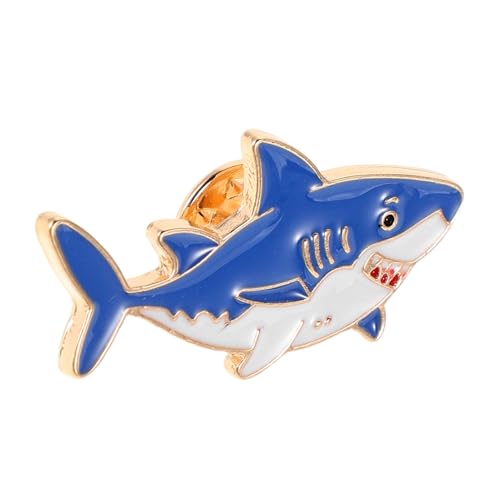 Ipetboom Niedliche Shark Brosche aus Emaille Sicherer Halt Vielseitiger Anstecker für Kleidung Rucksäcke Hüte Meerestier Design für Erwachsene von Ipetboom