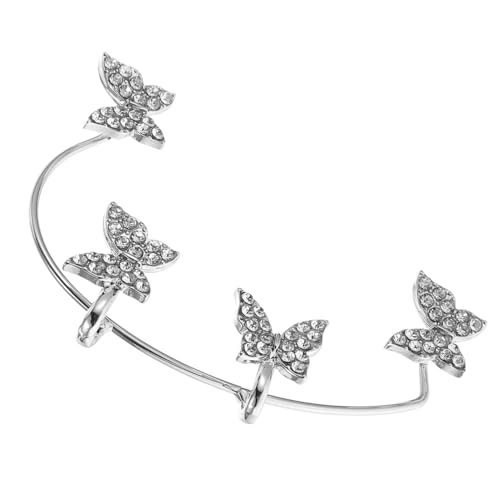 Ipetboom No Piercing Zircon Ohrclip für Damen Mädchen Ohrklemme Rechts Ohrmuschel Schmuck Elegant und Funkelnd von Ipetboom