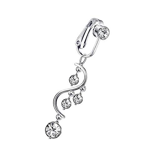 Ipetboom Non Piercing Bauchnabelring mit Anhänger Hautfreundlicher Körperschmuck Glänzender Bauchschmuck für Frauen und Mädchen Modisches Design Langlebig und Rostfrei Geschenkidee von Ipetboom