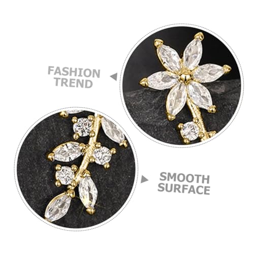 Ipetboom Braut Ohrringe Mit Strasssteinen Besetzt Ohrcrawler Ohrkletterer Für Damen Blattohrringe Winzige Ohrstecker in Trendigem Einfach Zu Tragen von Ipetboom