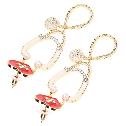 Ipetboom Ohrringe Damen Metall Ohrstecker mit Strass Krankenschwester Kostüm Accessoires Leichtes Design Komfortabel für Frauen von Ipetboom