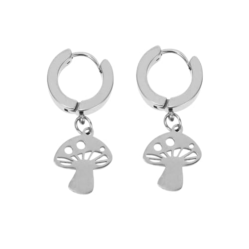 Ipetboom Ohrringe Im Punk-stil Aus Edelstahl Ohrstecker Stylischer Ohrschmuck Glänzende Oberfläche Silberfarben von Ipetboom