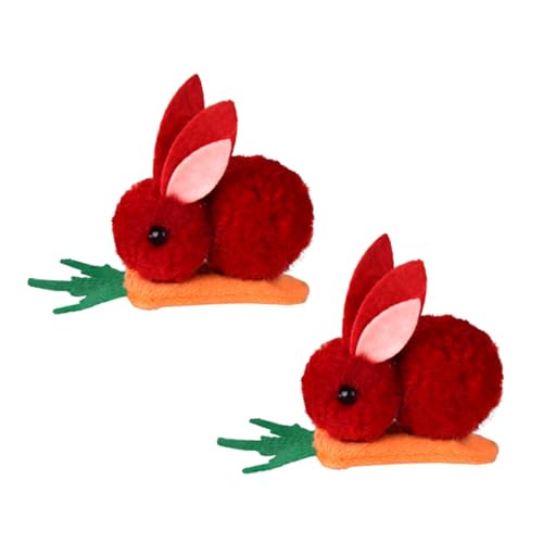 Ipetboom 2stücke Plüsch-haarspangen Für Junge Mädchen Niedliche Karotten- Haarklammer Für Ostern Und Alltägliche Anlässe Rutschfest Und Handgefertigt Als Haaraccessoire Für Mädchen von Ipetboom