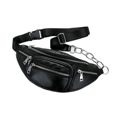 Ipetboom Outdoor Sport PU Umhängetasche mit Kette Freizeit Schultertasche für Damen für Konzerte Shopping Reisen Outdoor Aktivitäten Große Kapazität für Handy Schlüssel von Ipetboom