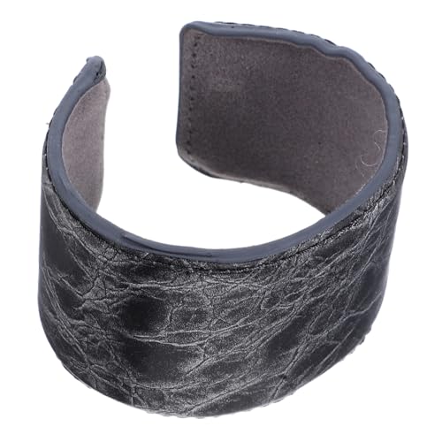 Ipetboom PU Leder Armband Damen Offenes Design Verstellbar Breiter Retro Halbarmreif Minimalistisches Chunky Cuff Schmuck Für Alltag Abendveranstaltungen Reisen von Ipetboom