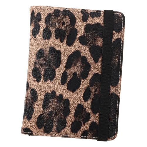 Ipetboom PU Leopard Print Reisepasshülle mit RFID Schutz Leichter PU Passport Holder mit Mehreren Kartenfächern Stilvolle Reisebrieftasche für Herren und Damen Organizer für Reisepass und von Ipetboom