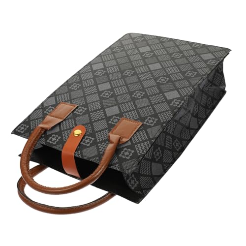 Ipetboom PU Weintasche für Flaschen Wiederverwendbarer Robuster Weintragetasche mit Karomuster Praktische Platzsparende Tragetasche für Party Geburtstag und Geschenkverpackung von Ipetboom