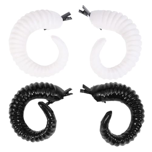 Ipetboom Zwei Künstliche Schafhörner Haarnadeln Halloween Cosplay Kopfbedeckung Clip Schafhorn Stirnband Haarspange Requisiten Für Mädchen Junge Mädchen von Ipetboom