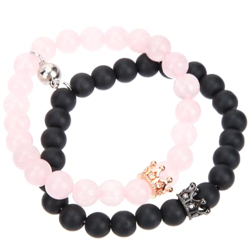 Ipetboom Pärchen Armband Beaded Leichtes Schmuck Für Damen Herren Verstellbar Krone Design Für Geburtstag Valentinstag von Ipetboom