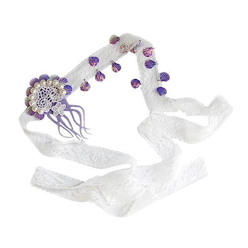 Ipetboom Pailletten Quallen Haarband Bohemia Braut Haarband Foto Spitzen Stirnband Event Headpiece Mode Accessoire von Ipetboom