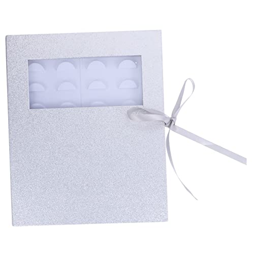 Ipetboom Papier Falsche Wimpern Aufbewahrungsbox Mit Tray Leichtgewichtiger Lash Holder Für Reisen Büro Und Freizeit Design Silber von Ipetboom