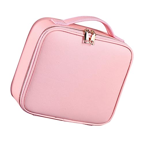 Ipetboom Partition Kosmetiktasche Aufbewahrungstasche Toilettenartikel-Organizer Fall Machen Make-up-Taschen rosa Kosmetiktasche Make-up-Organizer Kosmetik-Organizer Maniküre Kosmetikbox von Ipetboom