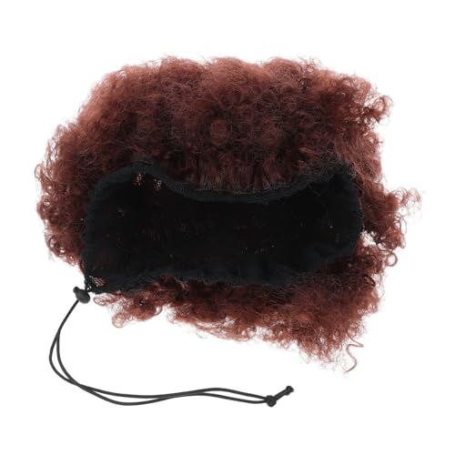Ipetboom Party Auftritte Lustige Cosplay Rollenspiele Für Lockiges Kurzes Zubehör Braun Und Perücke Kostüm Afro Frauen Halloween Flauschige Elastische Haarperücken von Ipetboom