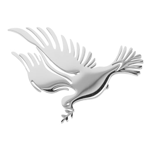 Ipetboom Peace Dove Brooch Silberfarben Sicherheitsnadel Vielseitig für Blusen Anzüge Schals Kompakte Erinnerungsschmuck Anstecknadel für Stilvolle Outfits und Feierliche Anlässe von Ipetboom