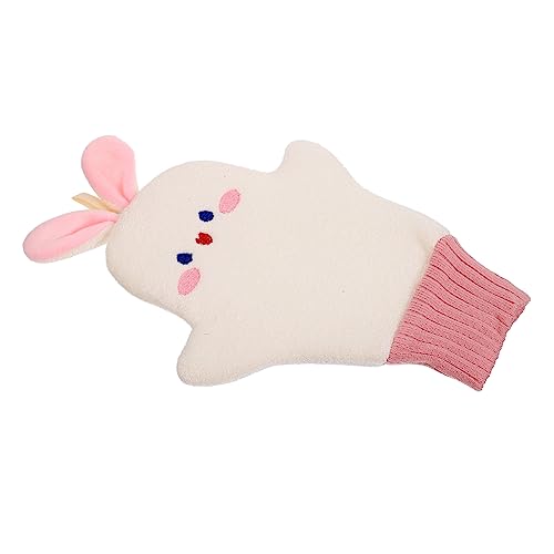 Ipetboom exfoliating glove exfoliate gloves Rückwaschwäscher Peeling-Handschuhe für den Körperwäscher Handschuhe für Kinder Fäustlinge für Kinder süße Duschhandschuhe Hase von Ipetboom