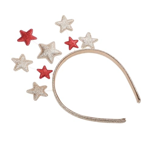 Ipetboom Pentagramm-Stirnband kinder haarschmuck hair styling mädchen stirnbänder Kinderkleidung Haargummi Haarband Weihnachtshaarreifen Weihnachtsstirnband Weihnachten Haarring Haut rot von Ipetboom