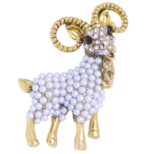 Ipetboom Perlen Brosche Schaf Anstecknadel für Damen Handgezeichnetes Tierdesign für Kleidung Schals Taschen und Hüte Hochwertige Einzigartiges für von Ipetboom