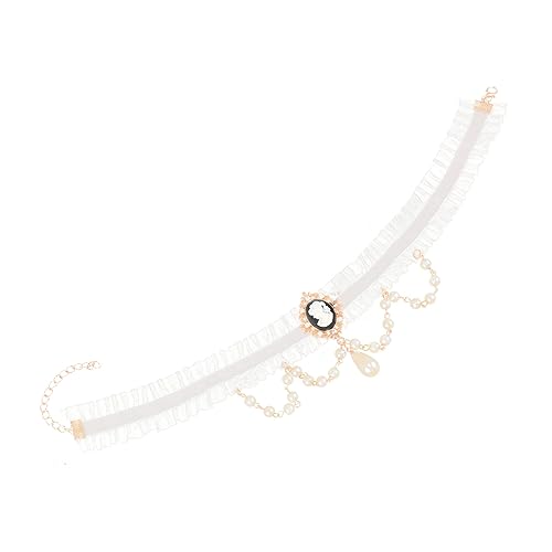 Ipetboom Perlen Choker Halskette für Damen Weiße Perlenkette für Hochzeiten Besondere Anlässe Leicht Hautfreundlich Langlebiges Material von Ipetboom