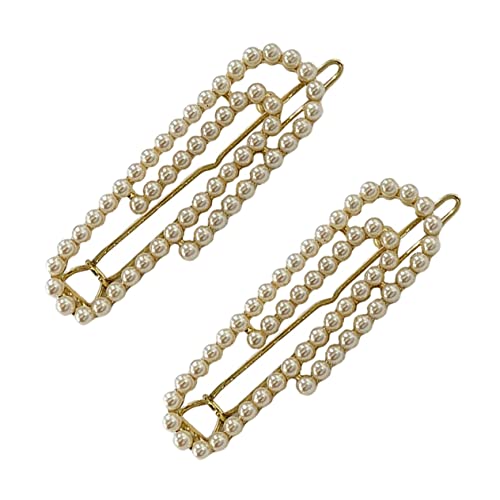 Ipetboom 2stücke Perle Haarclips Damen Kopfbedeckungen Haar Styling Clips Haarspangen Weibliche Headwear Für Party Hochzeit Alltags Trage von Ipetboom