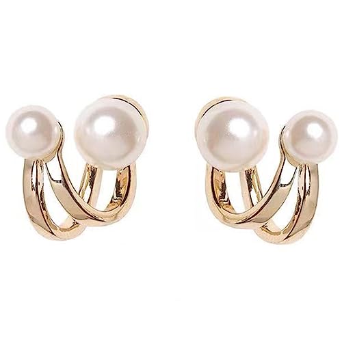 Ipetboom Perlenohrringe Ohrstecker Für Frauen Stilvolle Ohrclips Aus Süßwasserperlen Modischer Schmuck Für Besondere Anlässe Und Alltag von Ipetboom