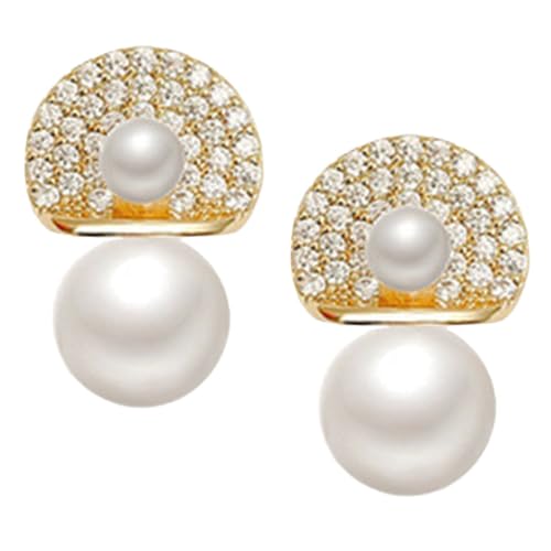 Ipetboom Perlen Ohrstecker Damen Elegant Modisch Dekorativ Mit Künstlichen Diamanten Trendige Schmuckstücke Für Teenager Mädchen Alltag Und Festliche Anlässe von Ipetboom