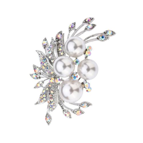 Ipetboom Perlen brosche mit Strass kristallen Kreative Anstecknadel für Abendkleider Modisches Damen accessoire Elegant für Hochzeit Valentinstag und Festtagsmode von Ipetboom