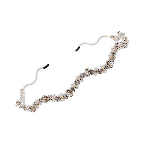 Ipetboom Perlen und Strass Haarreif Eleganter Haarschmuck für Hochzeit Geburtstag Party Damen und Mädchen Vielseitiges Accessoire für Festliche Anlässe und Alltag von Ipetboom